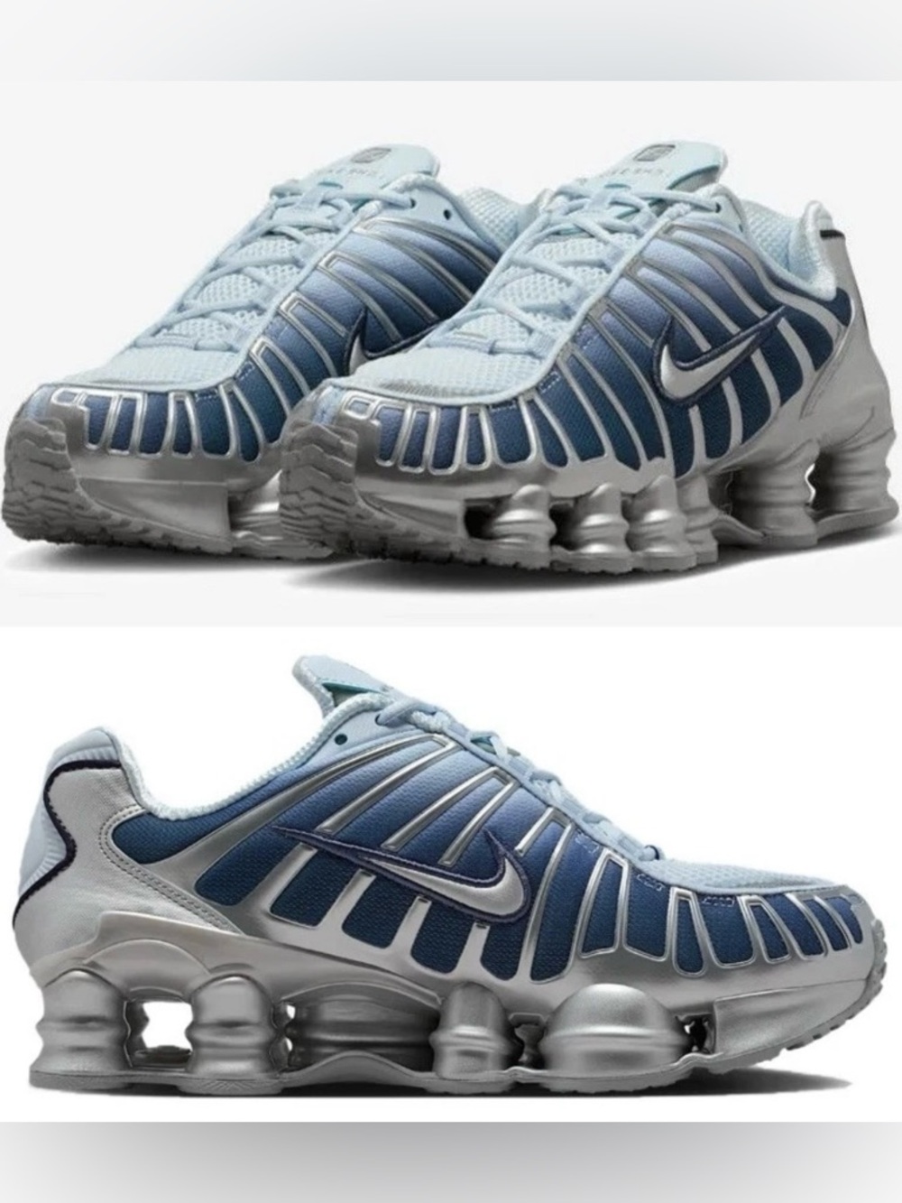 Nike Shox 💅 TL Fade ICED BLUE Athletic Sneaker Shoes IH1336-403 7 7.5 8 9 - Picture 2 of 15